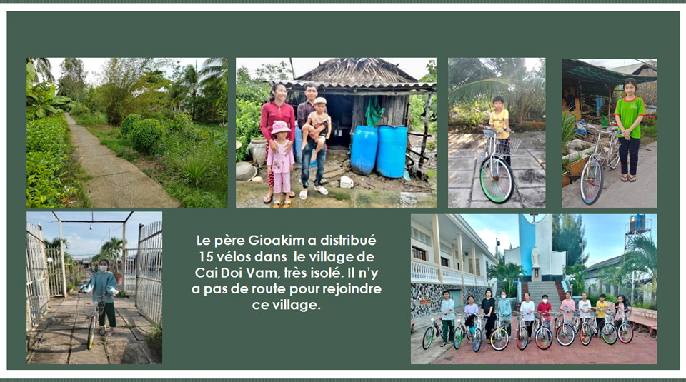15 vélos distribués pour les enfants du village de CA MAU