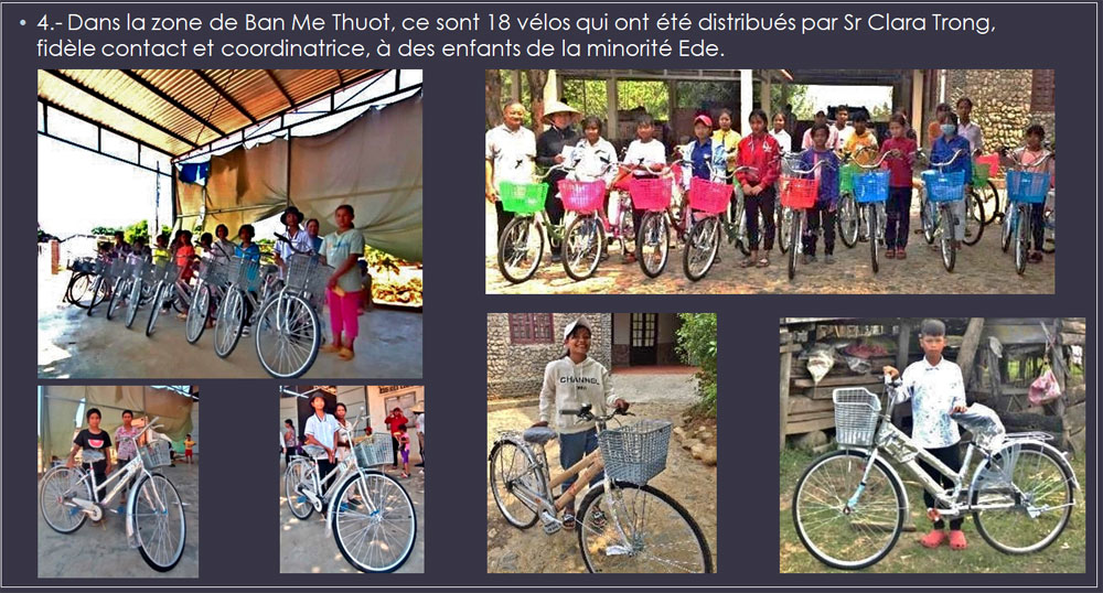 18 vélos pour les enfants de la minorité Ede